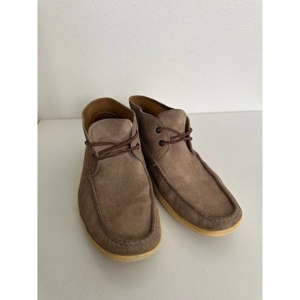 Tod's Suede Chukka Boot Sneaker Desert Tan Lace Up Leather Italy Men's Size 10.5